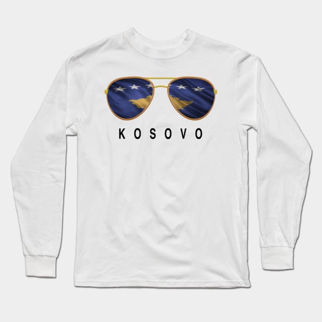 Kosovo Sunglasses, Kosovo Flag, Kosovo gift ,  Kosovar ,  Kosovan Long Sleeve T-Shirt by JayD World